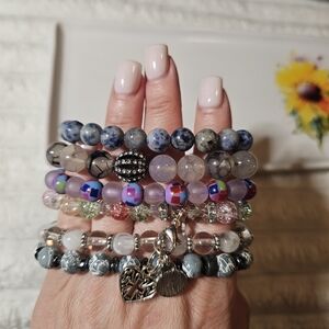 Colorful Beaded Bracelet Set Of 6 (B17)